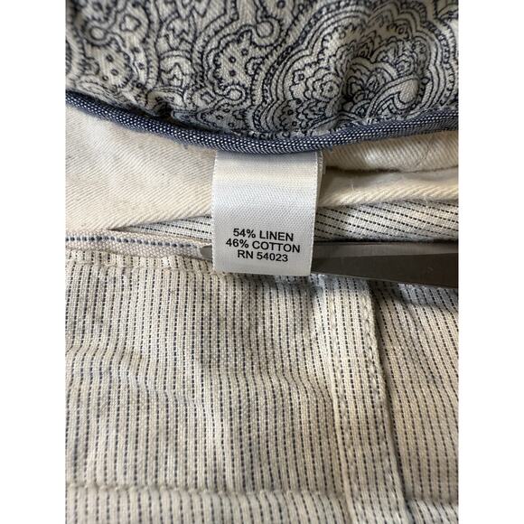 Banana Republic Men’s Linen Cotton Pants Relaxed Fit Light Gray 35x30 - Picture 7 of 8